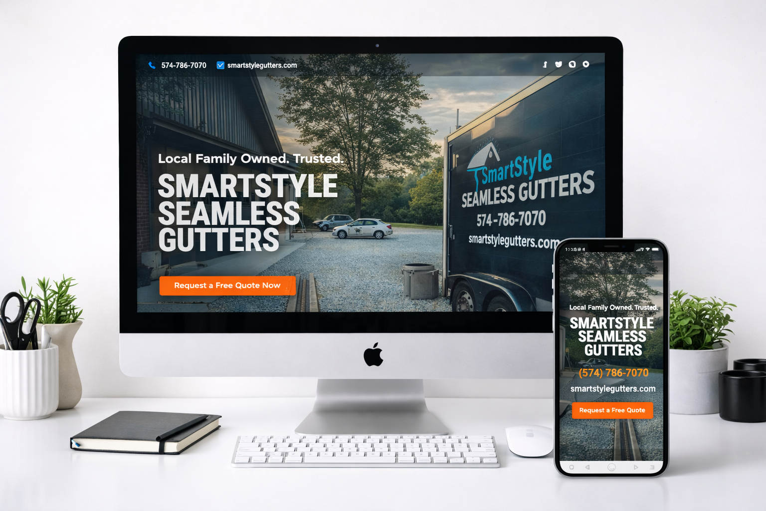 SmartStyle Seamless Gutters Website